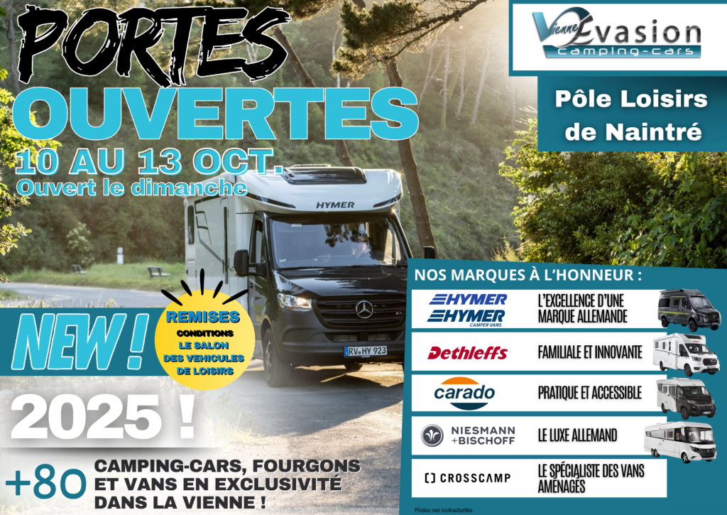 Portes Ouvertes chez Vienne Evasion. Plus de 80 camping-cars, vans et fourgons aménagés !